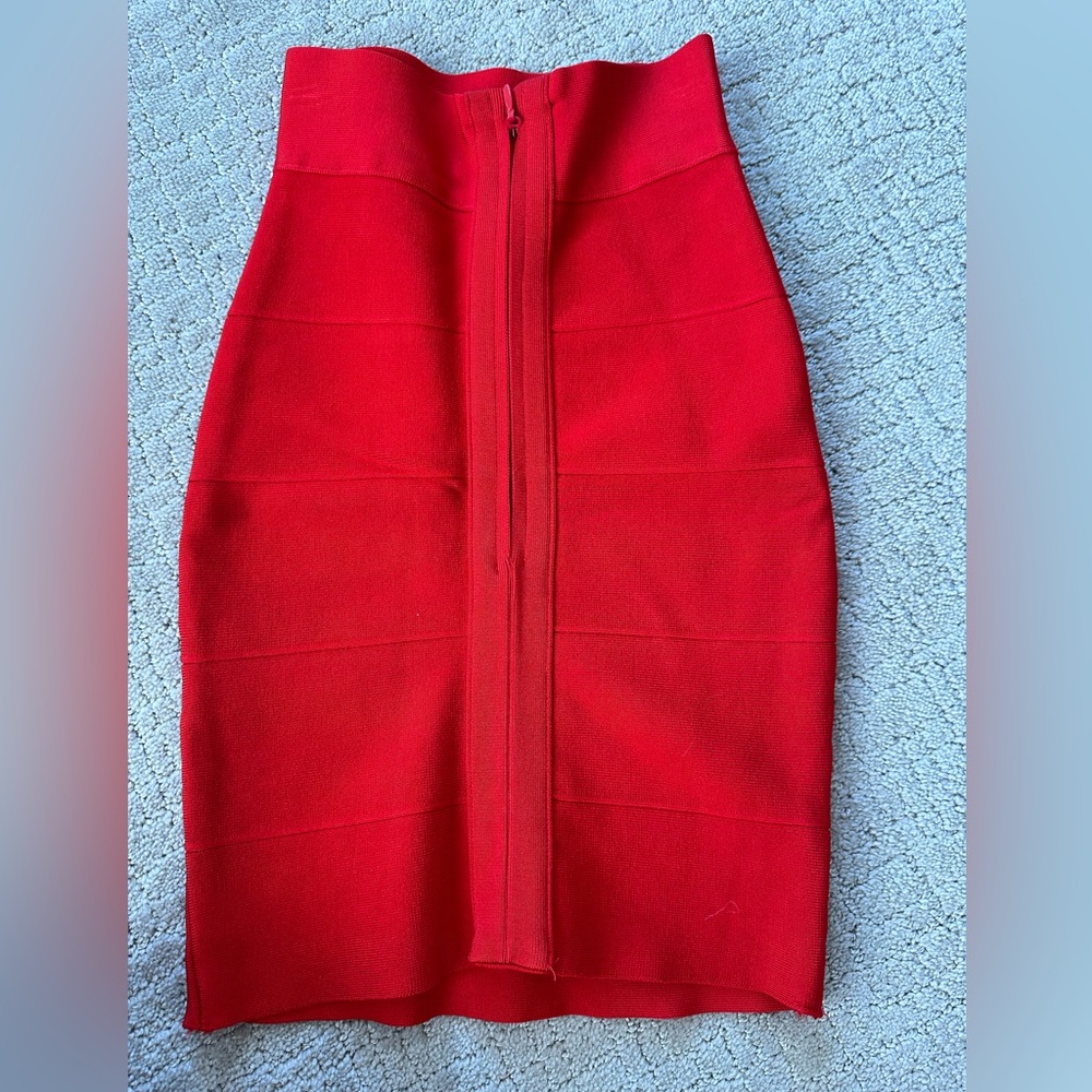 Elegant Bodycon Red Women's Skirt